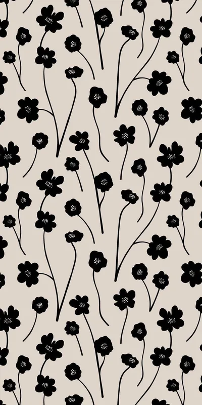 Cute black flowers