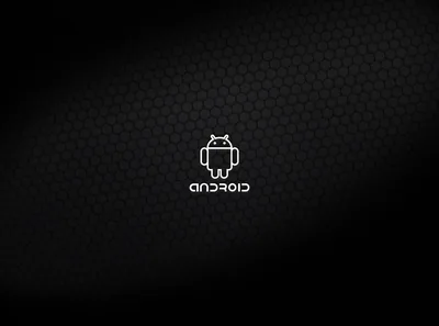Android Robot Logo on Carbon Texture HD Wallpaper