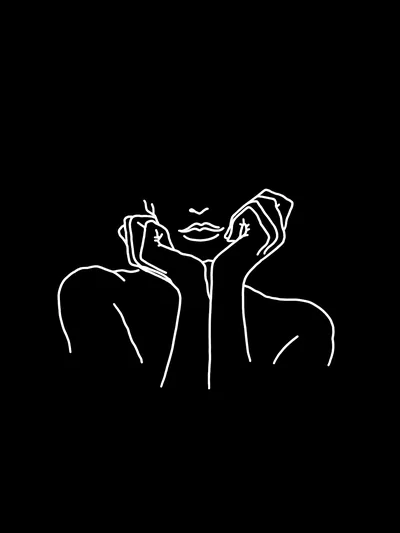 Black Line Art Wallpapers