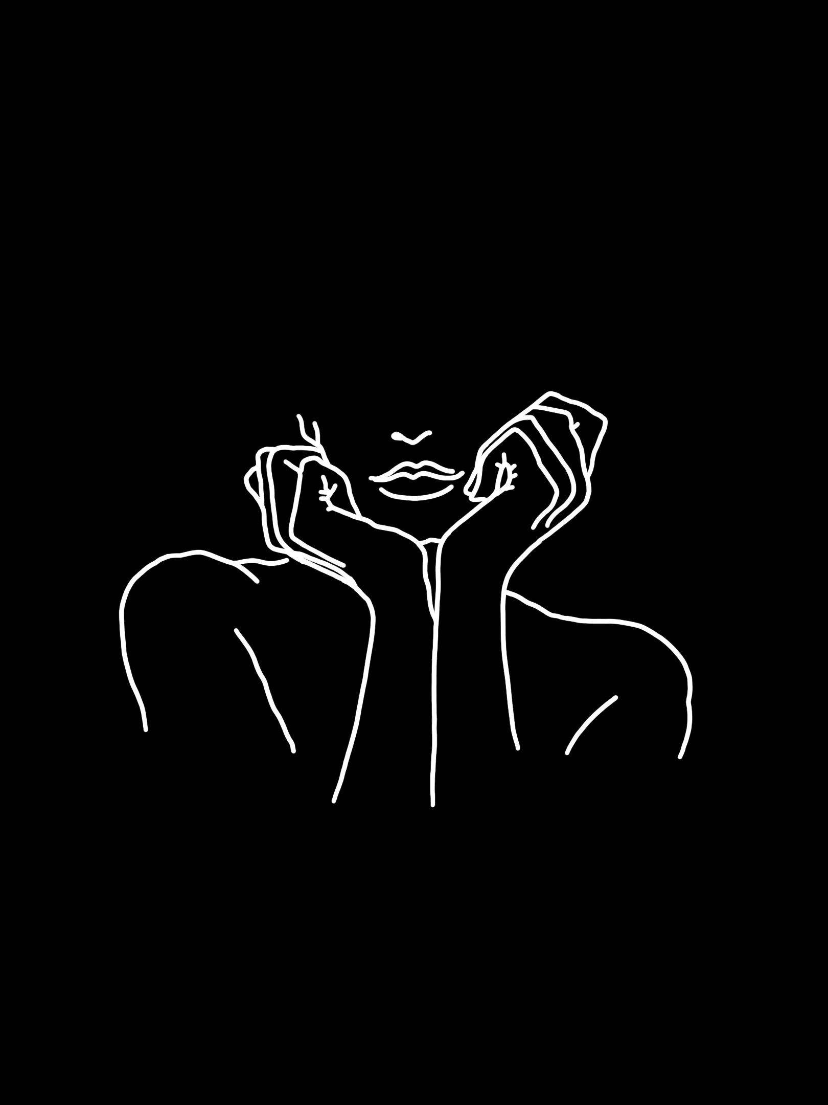 Black Line Art Wallpapers
