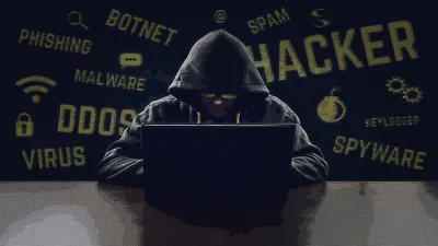 4K Laptop Hooded Hacker Man Wallpaper