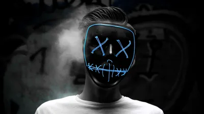 Black Mask 5K Wallpapers
