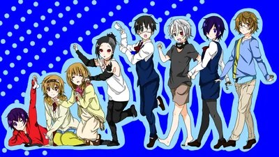 Wallpaper Group of People in Black Suit Anime Character, Background Free Image