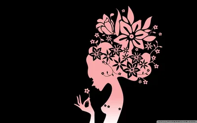 The Flower Girl Black 4K UHD Wallpaper for UltraHD Desktop and TV Widescreen and Ultr
