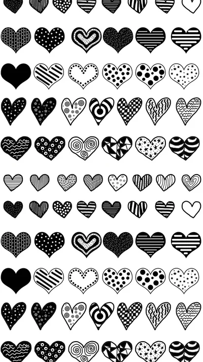 Black And White Heart Wallpapers