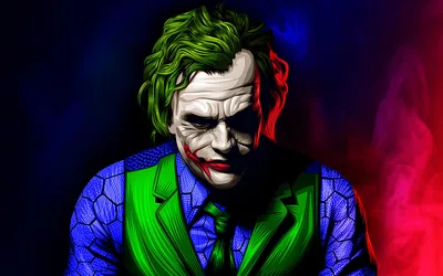 Textured Blue Suit Joker Portrait HD Wallpaper