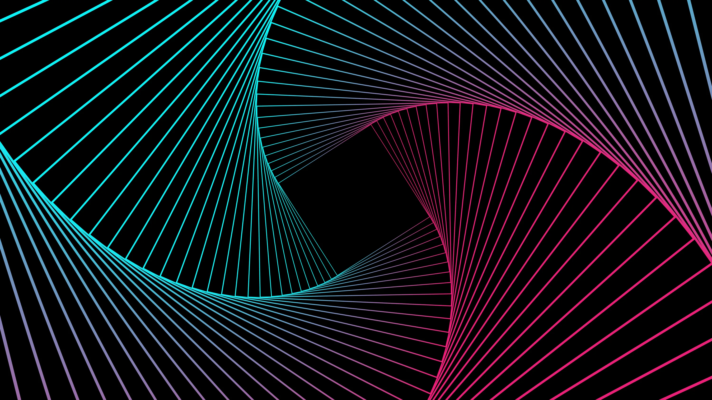 Geometric Wallpaper 4K, Pattern, Spiral, Neon