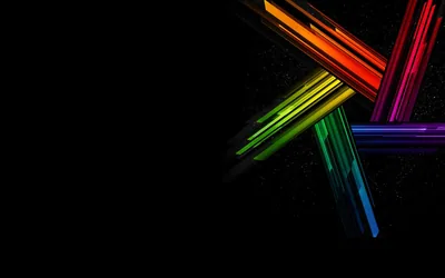 Rainbow Light Bars on Black HD Wallpaper