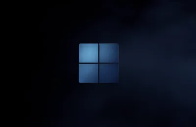 Glowing Windows 11 Logo in Blue Haze HD Wallpaper