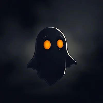 cute nighttime black ghost made