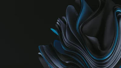 Windows 11 Bloom in Blue and Grey HD Wallpaper