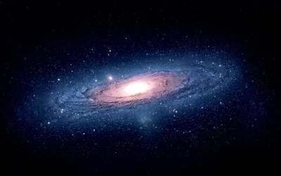 Andromeda Galaxy on Deep Black HD Wallpaper