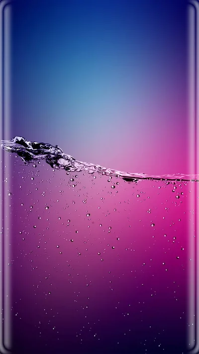 Waterline and Droplets on Purple HD Phone Wallpaper