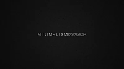 The Word Minimalism on Dark Canvas HD Wallpaper