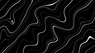 Flowing Line Pattern in Black and White HD Wallpaper