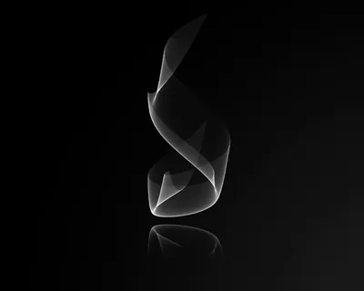 Curled Smoke Ribbon on Black HD Wallpaper