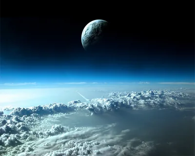 Planet Above a Sea of Clouds HD Wallpaper