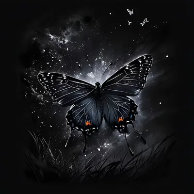 Black Butterfly Background