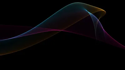 Soft Colour Wave on Black HD Wallpaper
