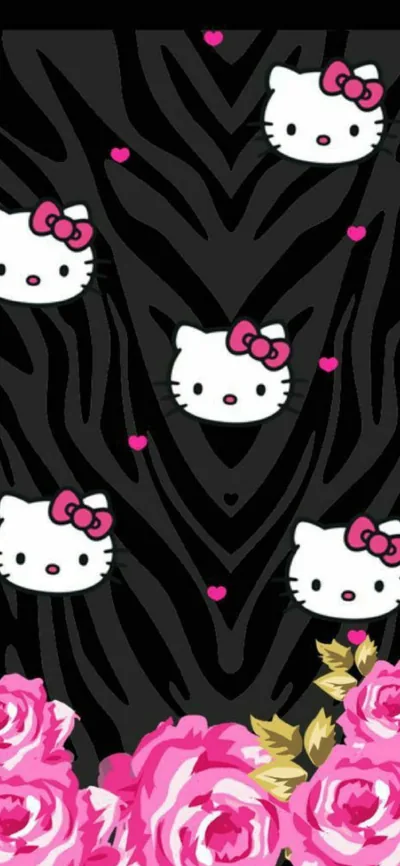 Hello Kitty Wallpaper Black Wallpapers
