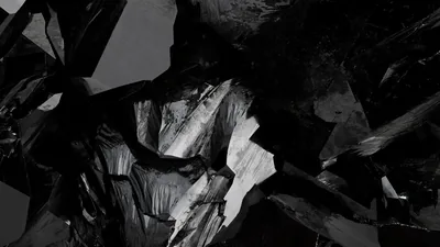 Shattered Black Glass Fragments HD Wallpaper