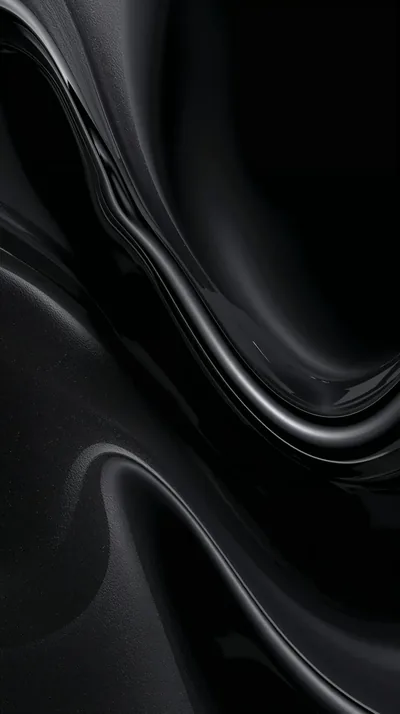Glossy Black Fabric Folds HD Phone Wallpaper