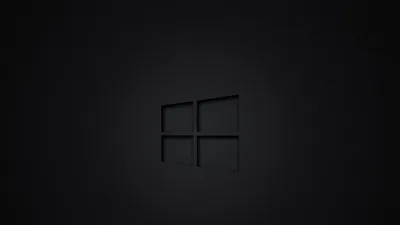 Embossed Windows Logo in Near Black HD Wallpaper