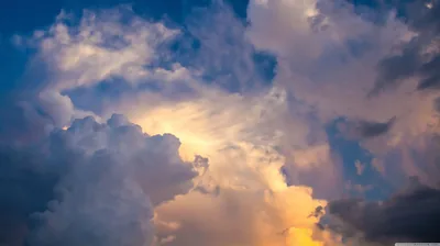 Thunderhead Lit Gold and Violet HD Wallpaper