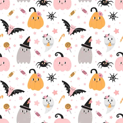 4K Black Cute Halloween Wallpaper
