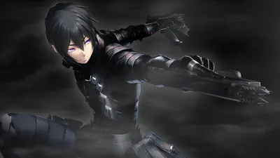 Wallpaper Woman in Black Suit Anime Character, Background Free Image