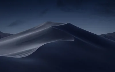 macOS Mojave Wallpaper 4K, Dark Mode, Night, Sand Dunes