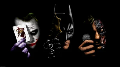 Batman Joker and Two-Face Trio HD Wallpaper