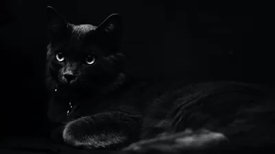 Cat Lying in Deep Shadow HD Wallpaper