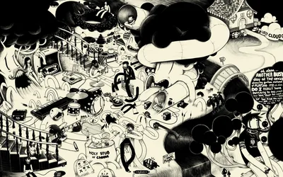 Black And White Cartoon Wallpapers Group