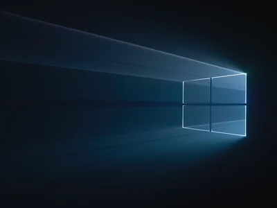 Windows Logo Made of Light Beams HD Wallpaper