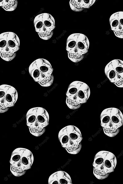 Small Skulls in Even Rows HD Phone Wallpaper