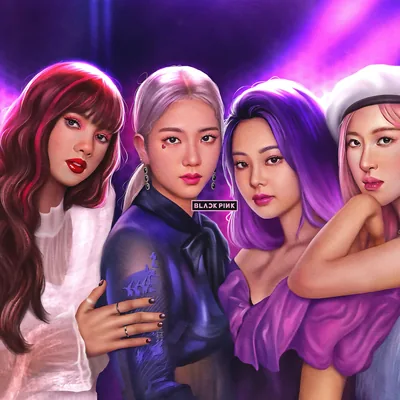 Blackpink Wallpaper 4K, Artwork, Girl group, Lisa, Jisoo