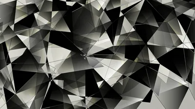 Shattered Glass Shards in Monochrome HD Wallpaper