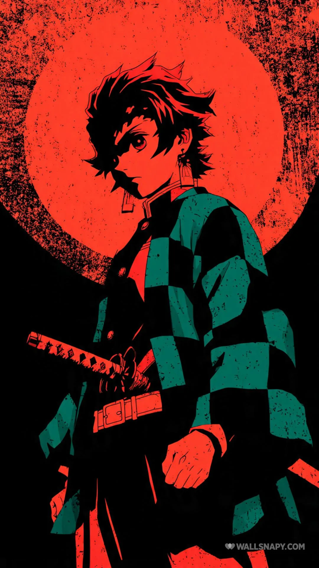 Demon slayer tanjiro minimal hd wallpaper