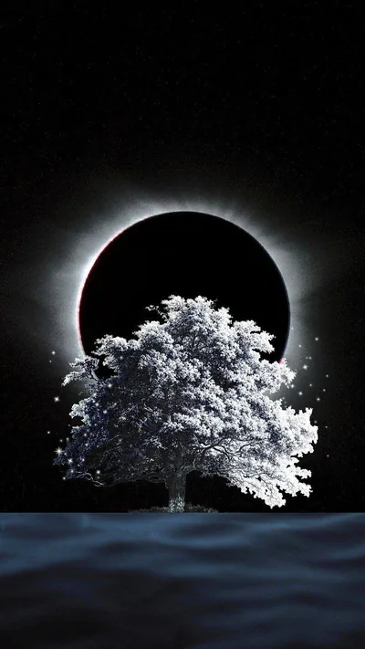 Black Moon Wallpaper For Mobile Phone
