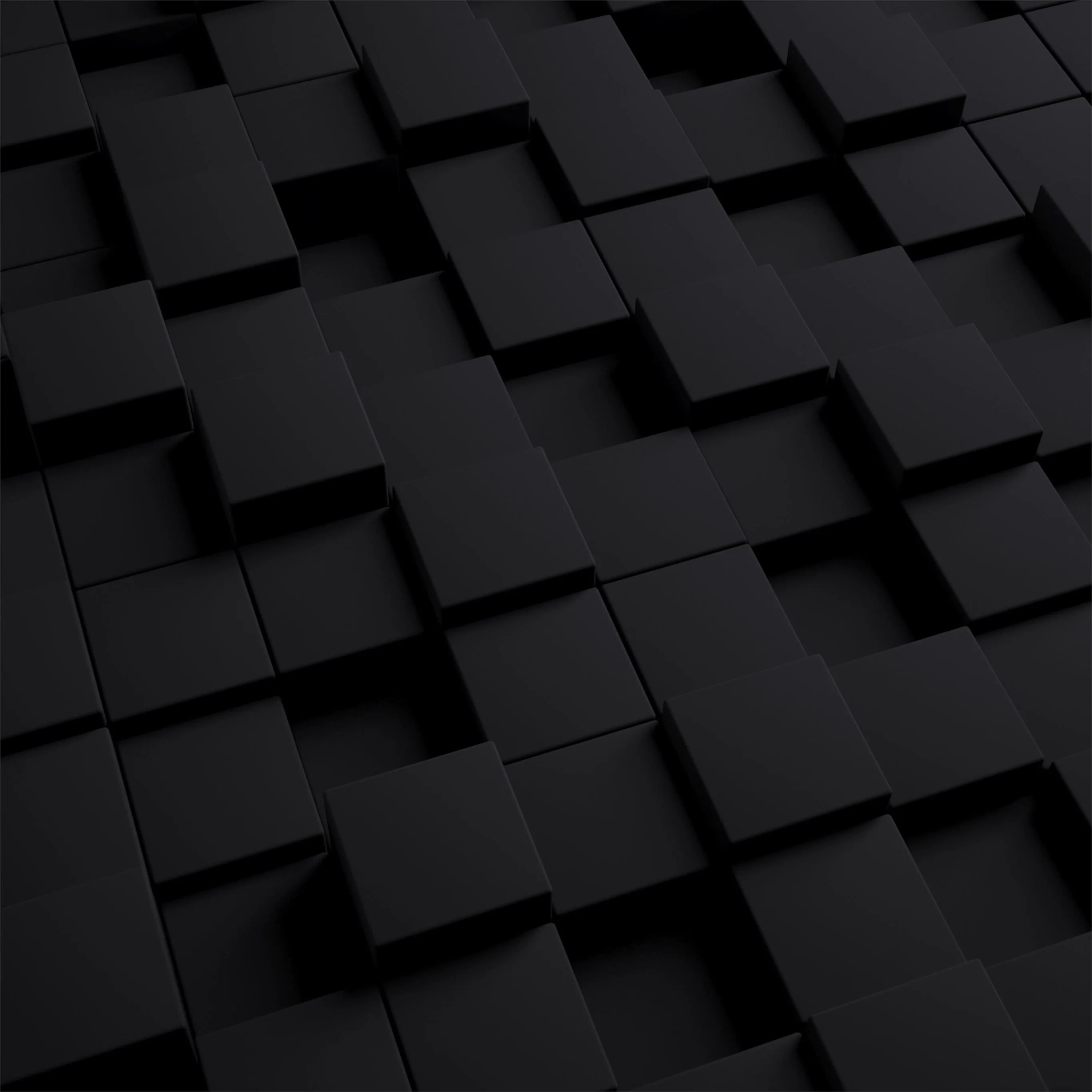 3d black cube iPad Pro Wallpapers