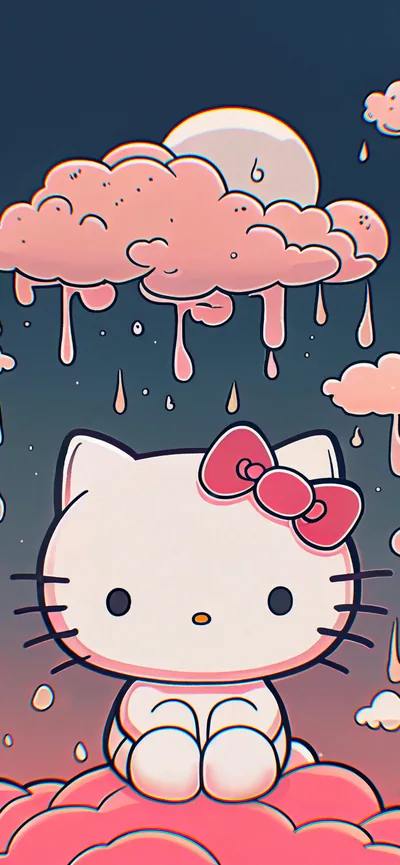 Hello Kitty Wallpaper Black