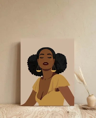 Black woman Libra, libra zodiac sign poster, libra girl gift