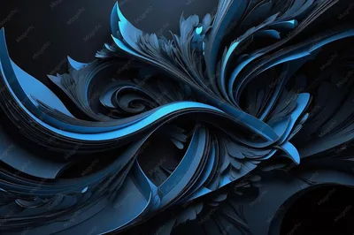 Black Blue 3D Wallpaper HD