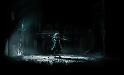 Small Girl in an Abandoned Room HD Wallpaper