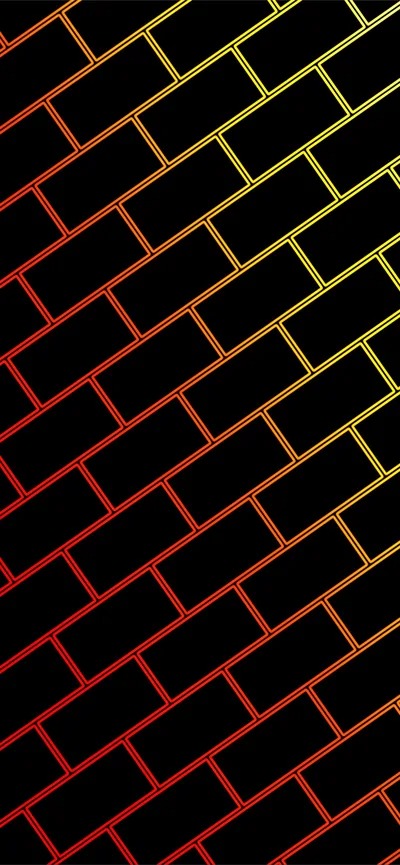 Neon Brick Outlines in Red and Yellow HD Phone Wallpaper