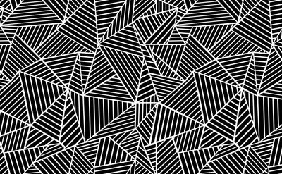 Striped Triangles in Black and White HD Wallpaper