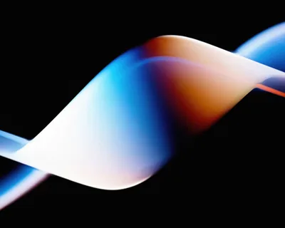Twisting Blue and Orange Ribbon HD Wallpaper