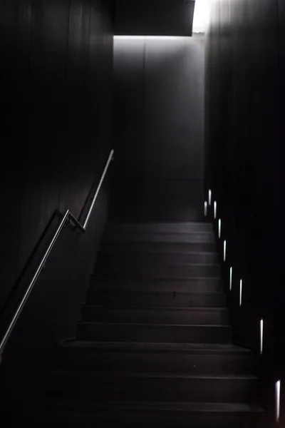 Dark Staircase with Step Lights HD Phone Wallpaper