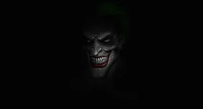 Joker Grin Emerging From Black HD Wallpaper